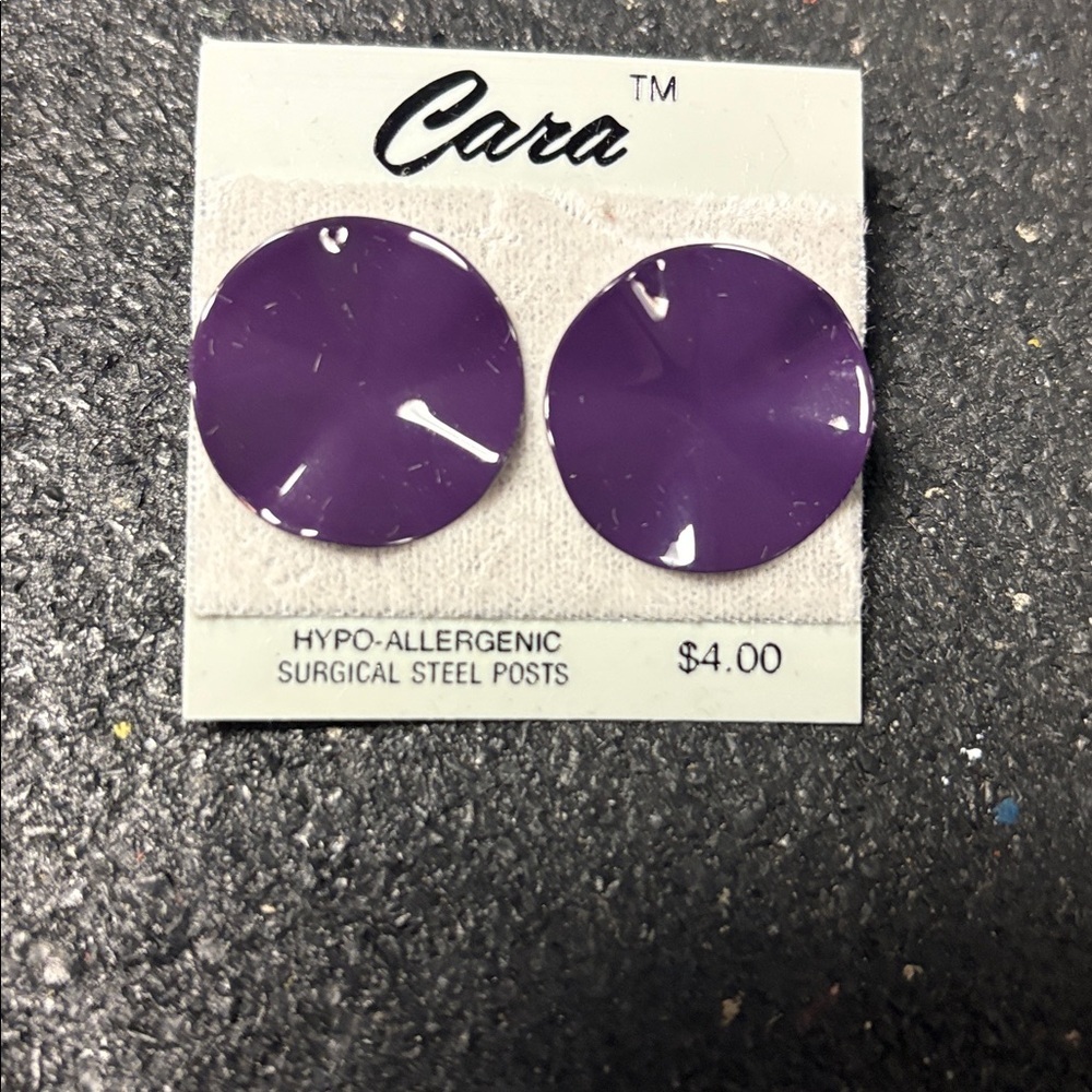 Cara Purple Hypo-Allergenic Earrings